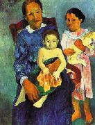 Paul Gauguin Tahitian Woman with Children 4 painting